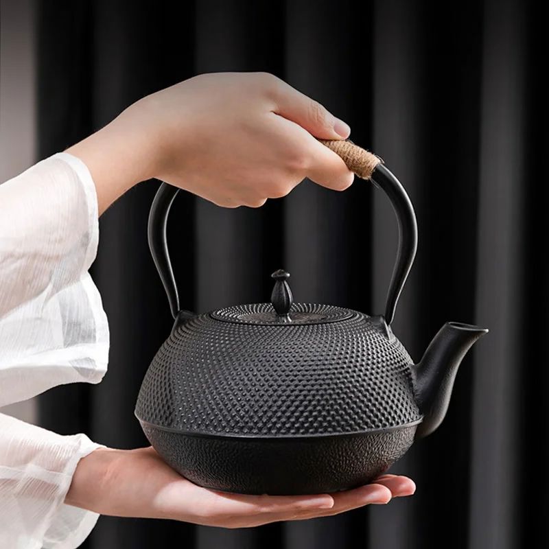 Bule de Chá de Ferro Fundido Estilo Oriental