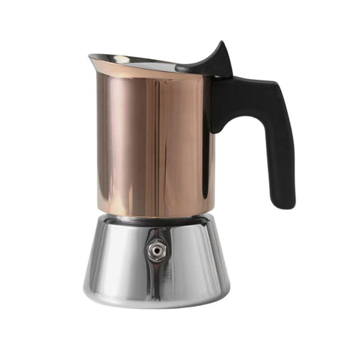 Cafeteira Italiana Moka Inox Premium Bruma Rose Gold