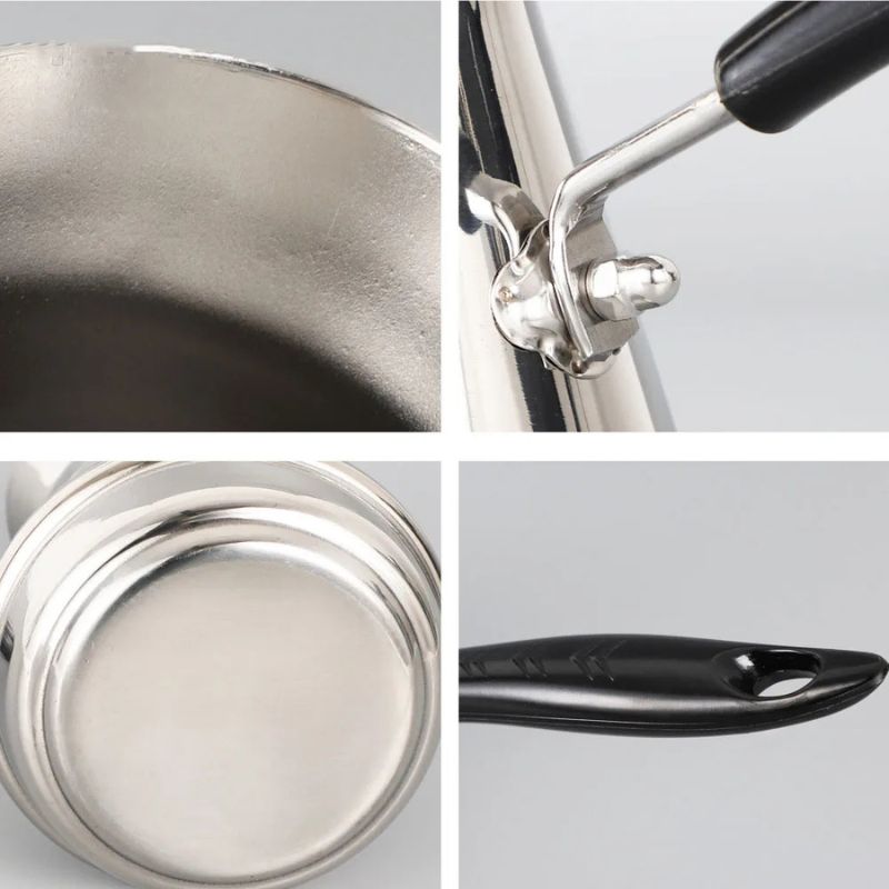 Cafeteira de Inox com Cabo Longo 