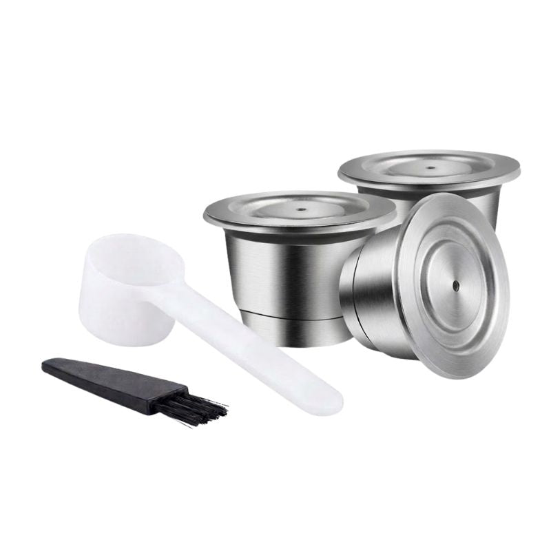 Três Cápsulas Reutilizáveis em Inox para Nespresso