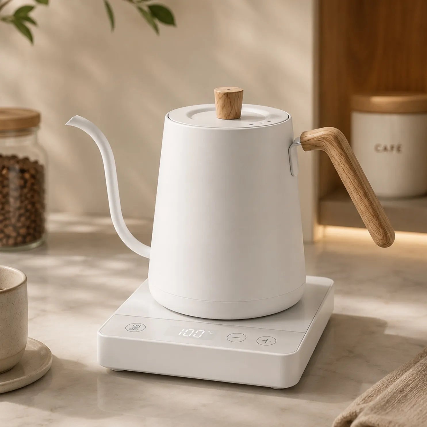 Chaleira Bruma Bico de Ganso Elegance Thermal Branca Bruma cafe e cha