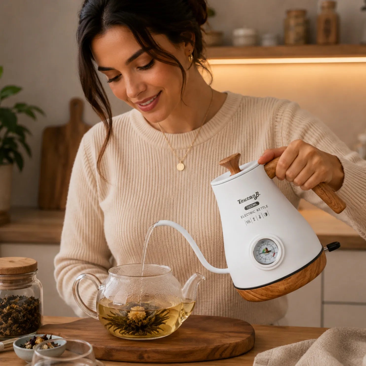 Chaleira_Eletrica_Branca_Bruma_Cafe_Cha_Bico_de_Ganso_Elegance_Inox