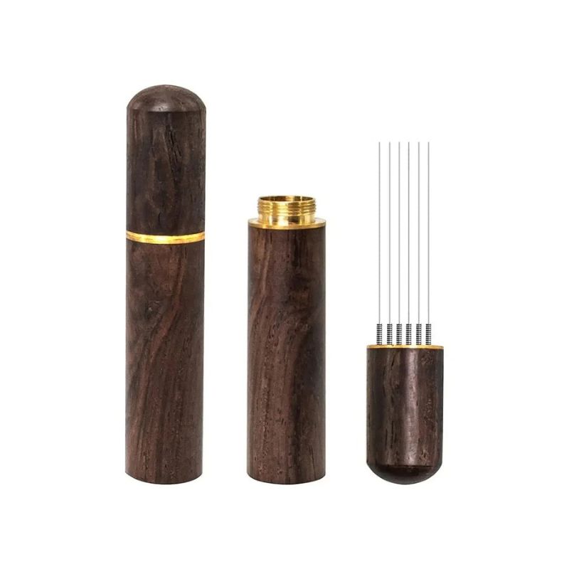 Distribuidor de Café Espresso WDT Inox Bruma Marrom