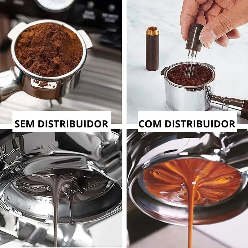 Distribuidor de Café Espresso WDT Inox Bruma Café e Chá