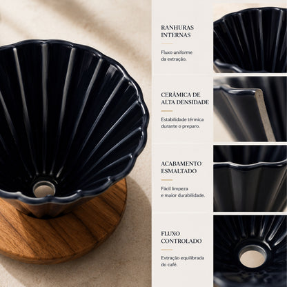 Filtro de Cafe Bruma em Ceramica Formato Conico