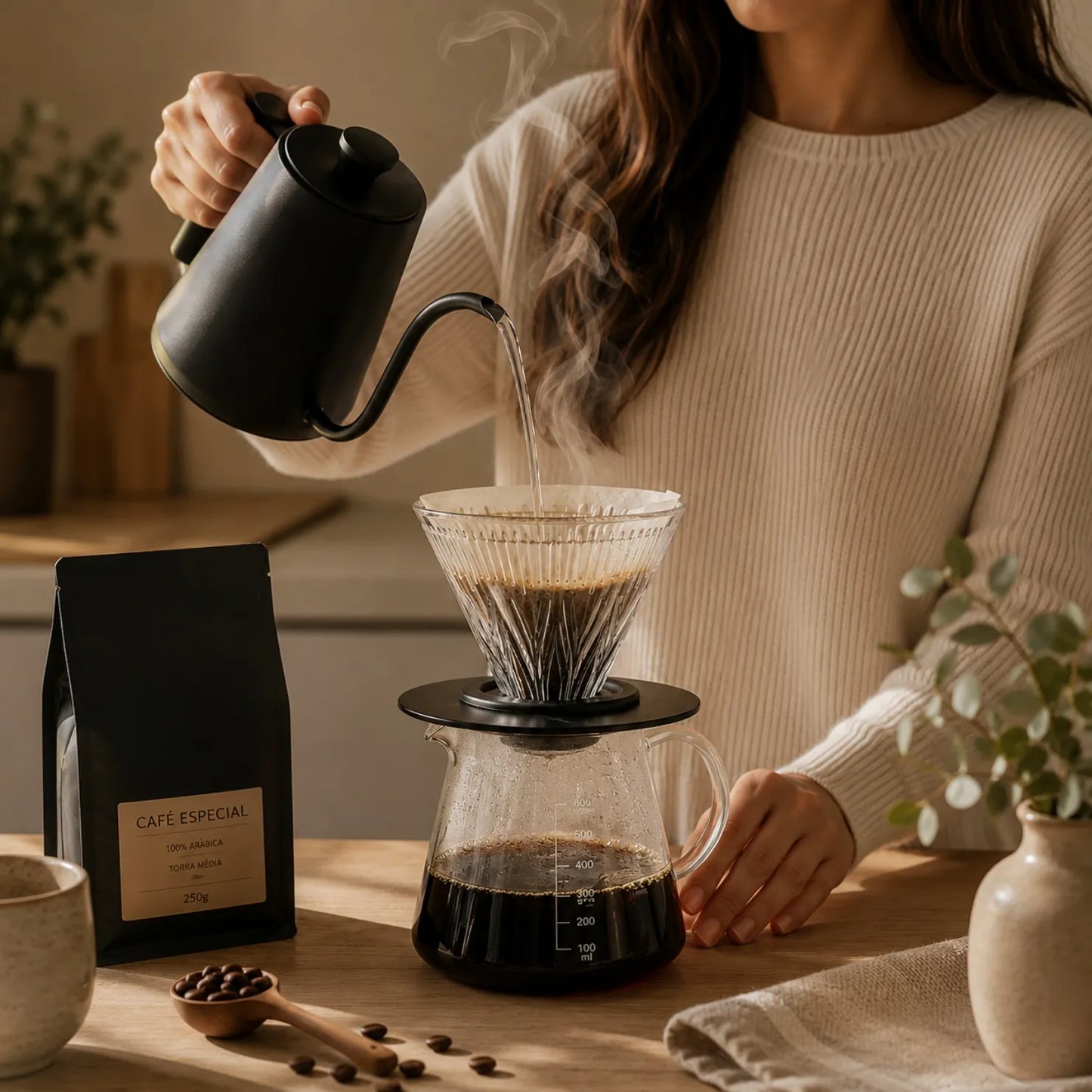 Hario V60 com 40 Filtros Bruma Perfetto