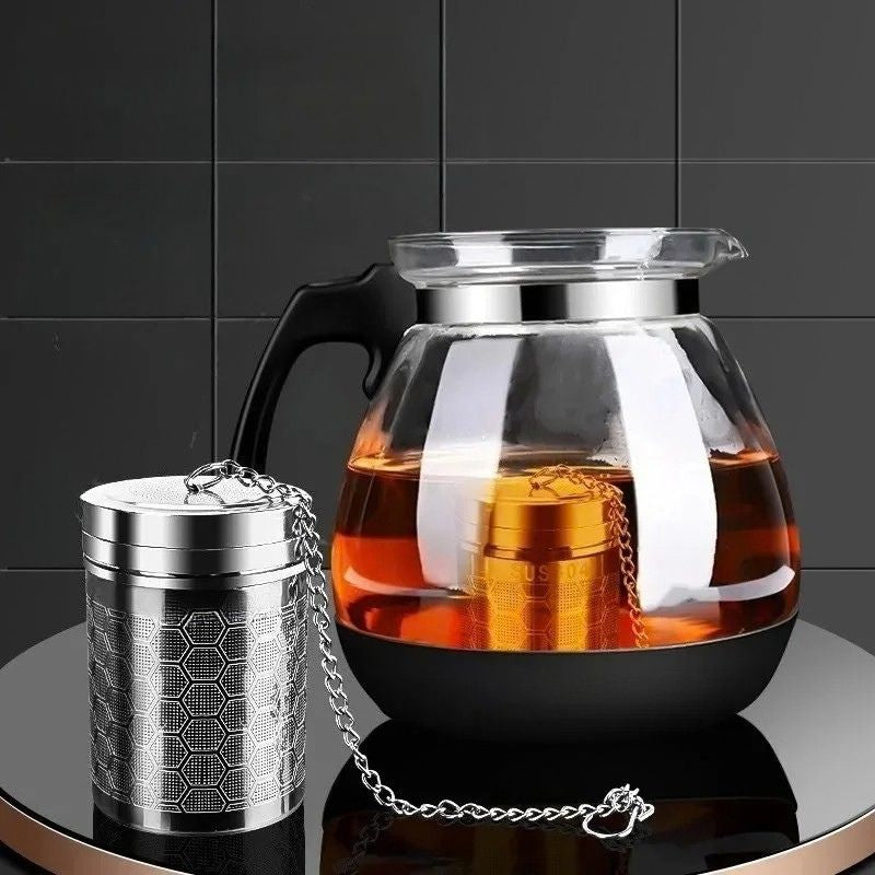 Infusor de Chá Malha Fina com Corrente Longa