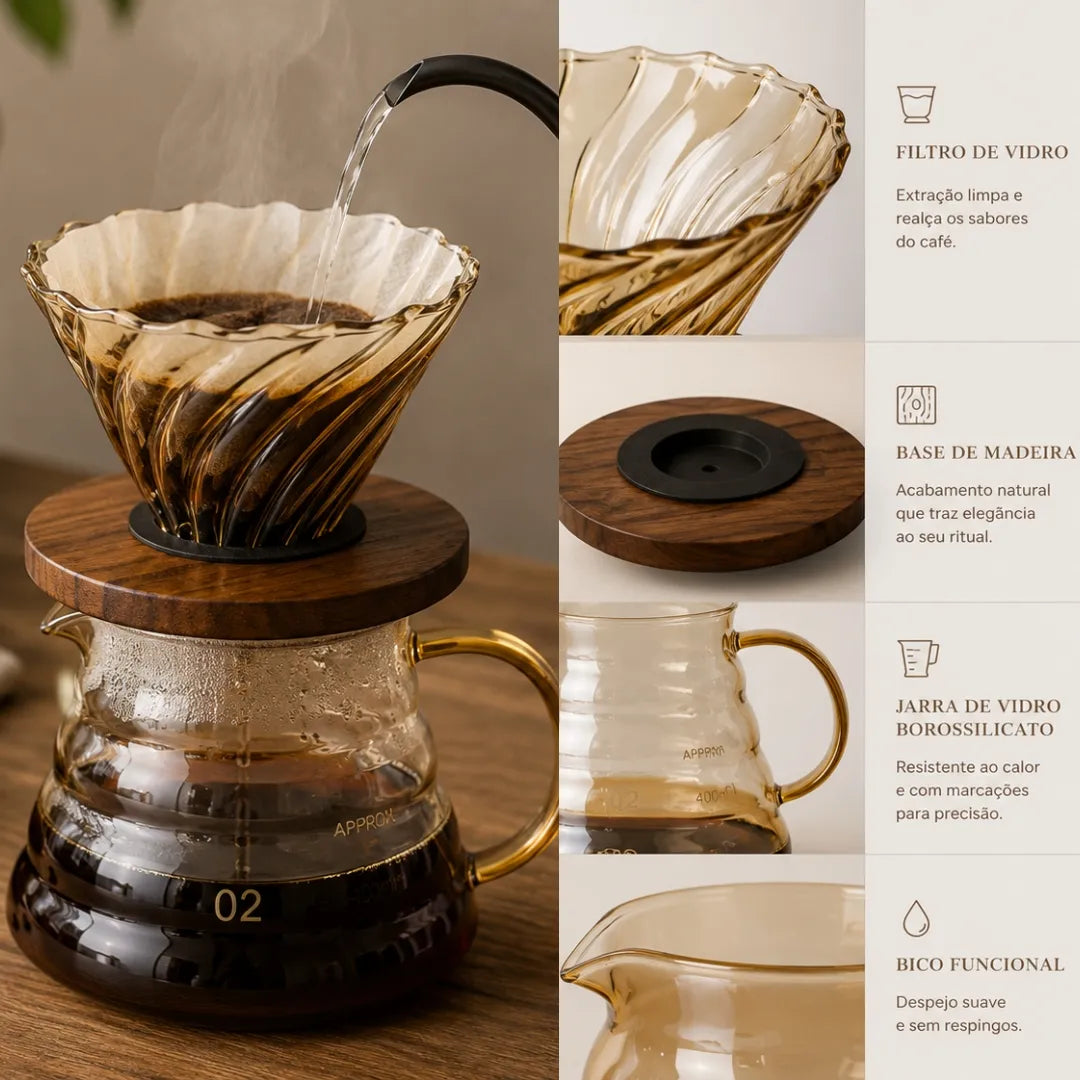 Jarra de Café com Filtro de Vidro Bruma Siena