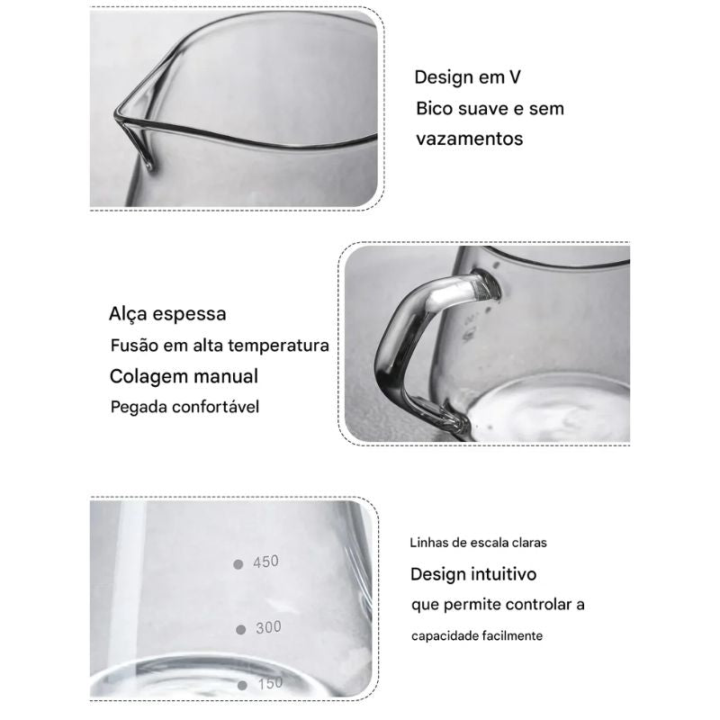Detalhe da Jarra de Café com Filtro de Vidro Bruma