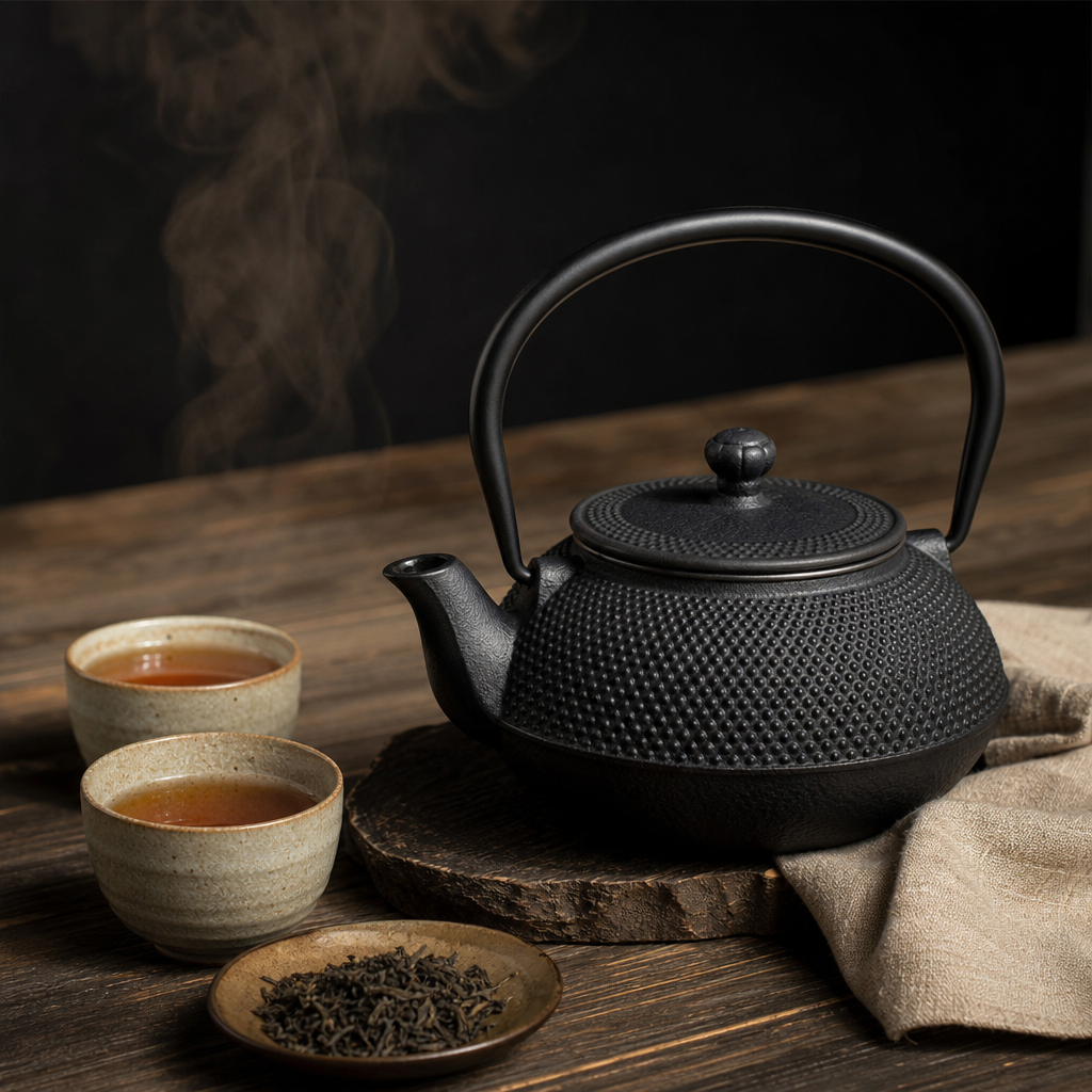 Bule de Chá de Ferro Fundido Estilo Oriental Bruma Akira - Ritual de chá