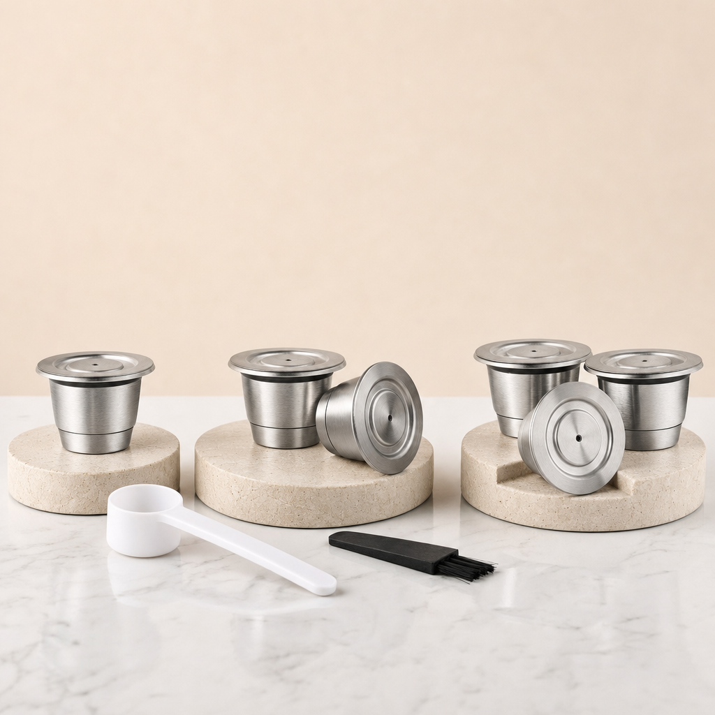Cápsula Reutilizável em Inox para Nespresso Bruma - Opções 1 2 e 3 cápsulas
