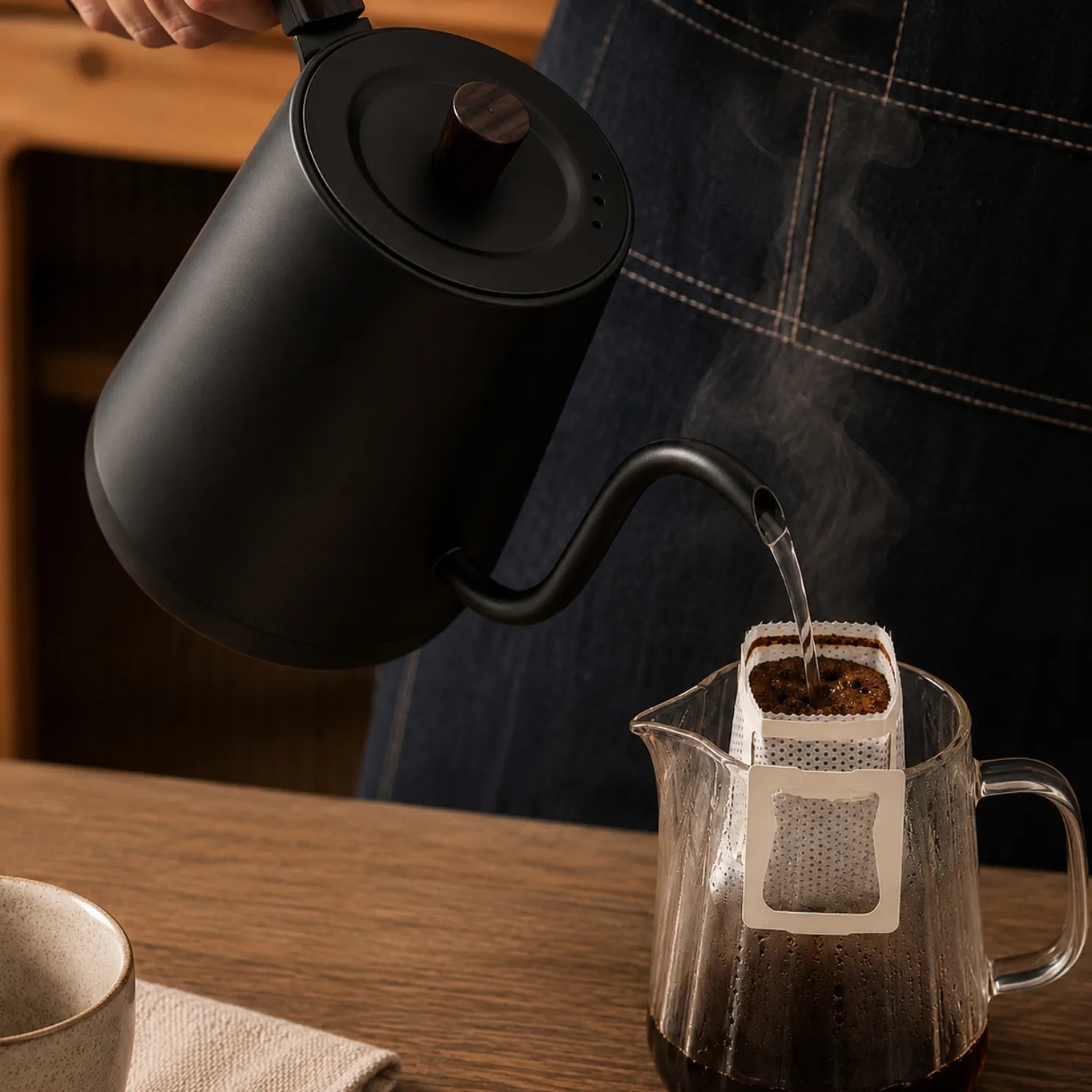 Chaleira elétrica Bruma Elegance Thermal com bico de ganso para café coado