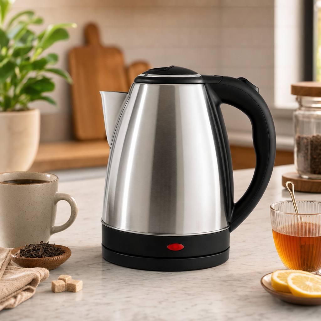 Chaleira Eletrica Inox Bruma Express 2,2L em bancada premium