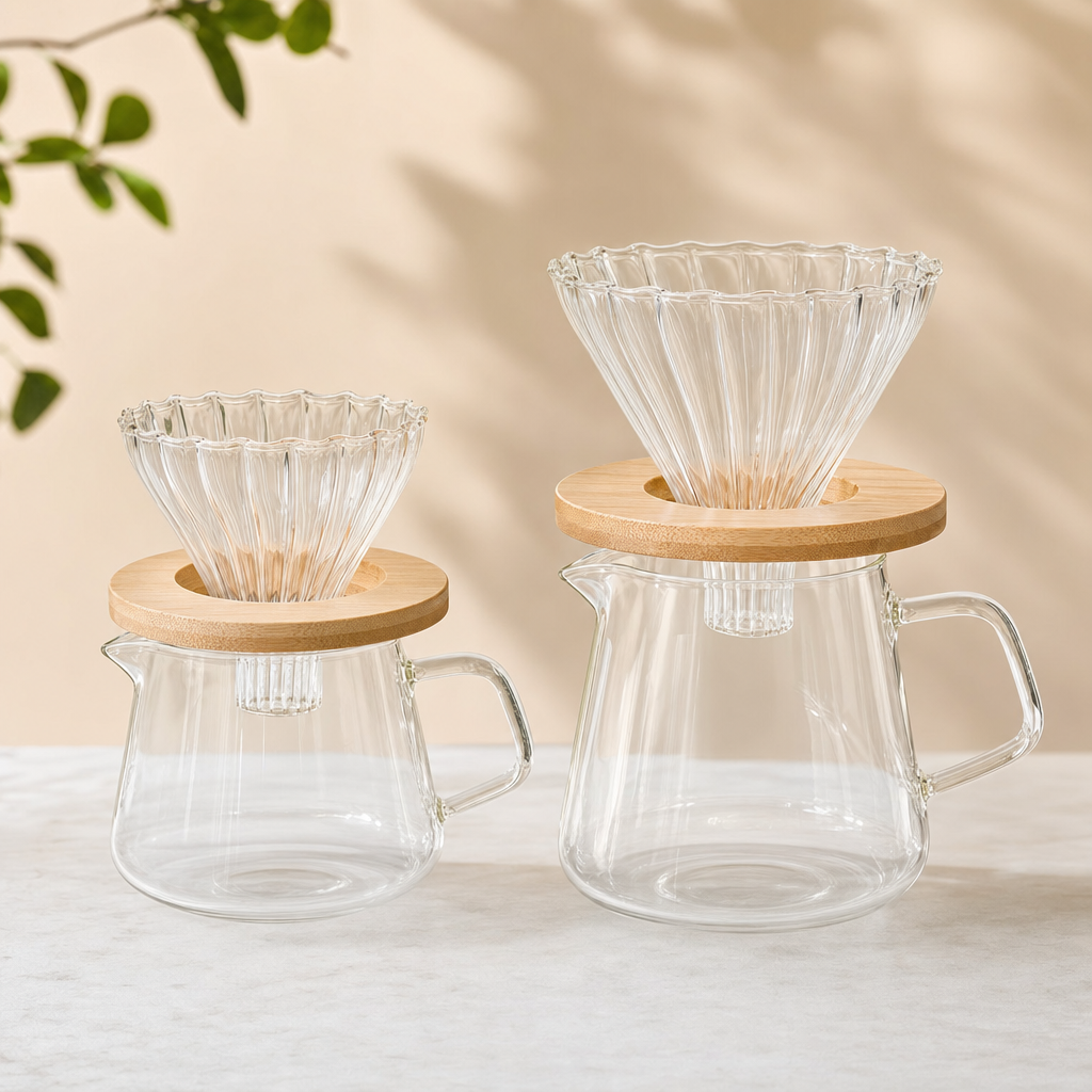 Jarra de Café com Filtro de Vidro Bruma - Capacidades 300ml e 600ml