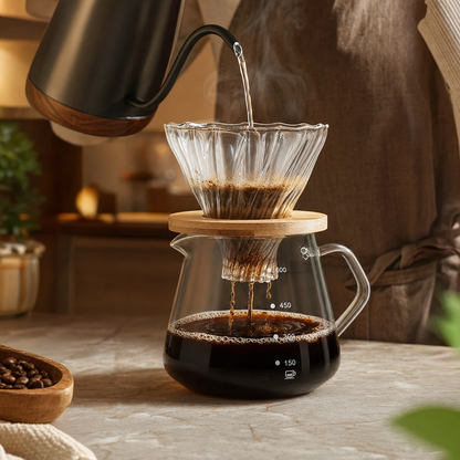 Jarra de Café com Filtro de Vidro Bruma - Pessoa usando