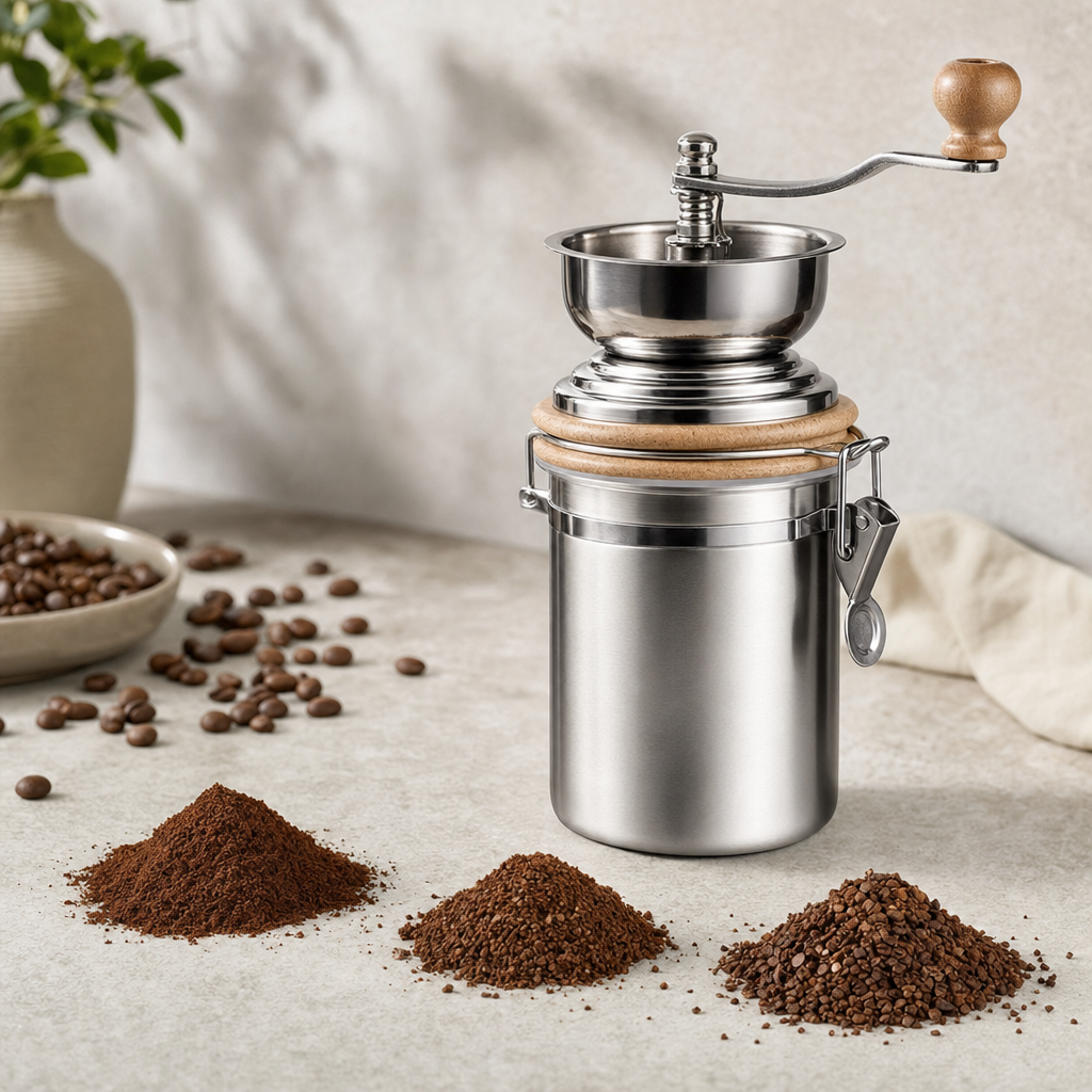 Moedor de café manual Bruma com diferentes níveis de moagem
